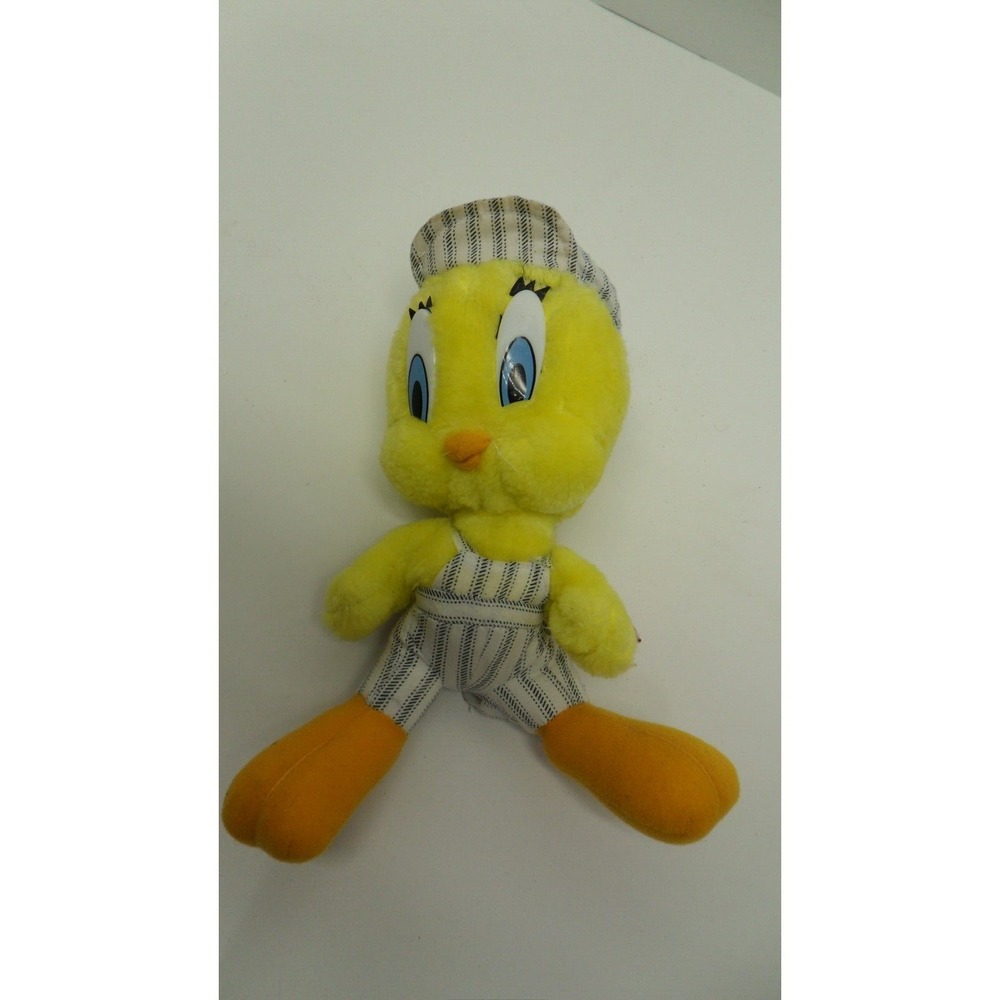 1998 Looney Tunes Train Engineer TWEETY BIRD 9" Plush Stuffed Animal needs sewn
